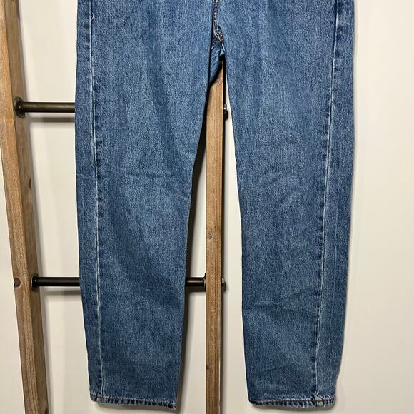 Princess Polly Asymmetrical Cross Over Denim Jeans - Picture 3 of 7